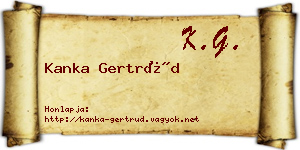 Kanka Gertrúd névjegykártya